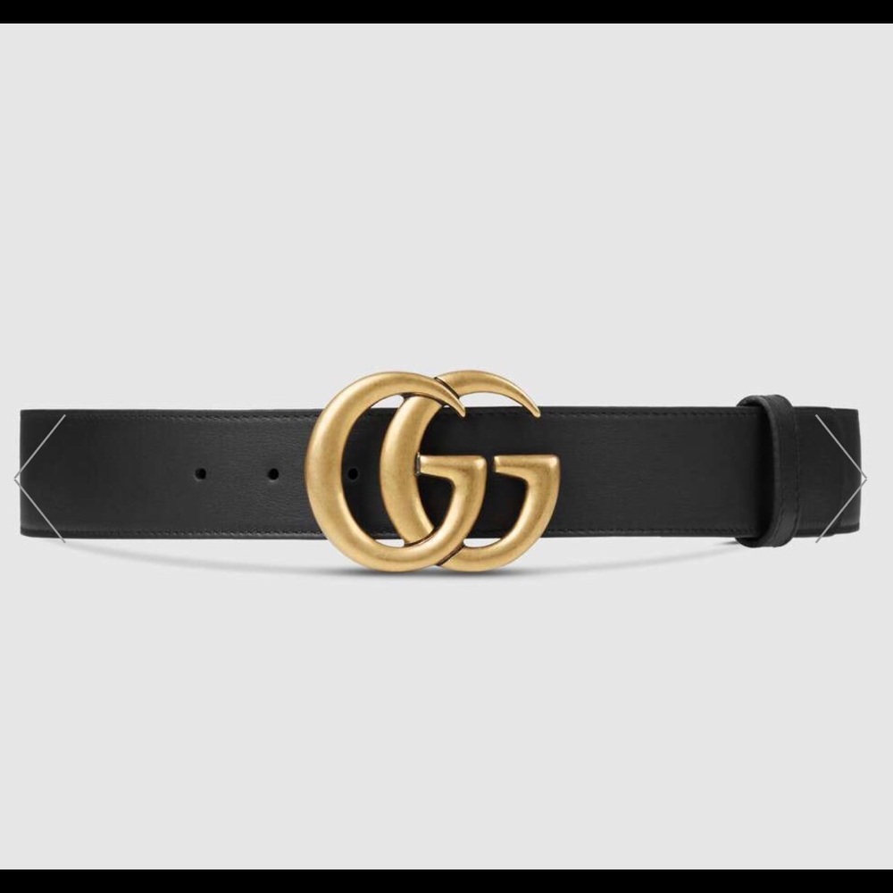 Gucci Leather Belt with Double G buckle